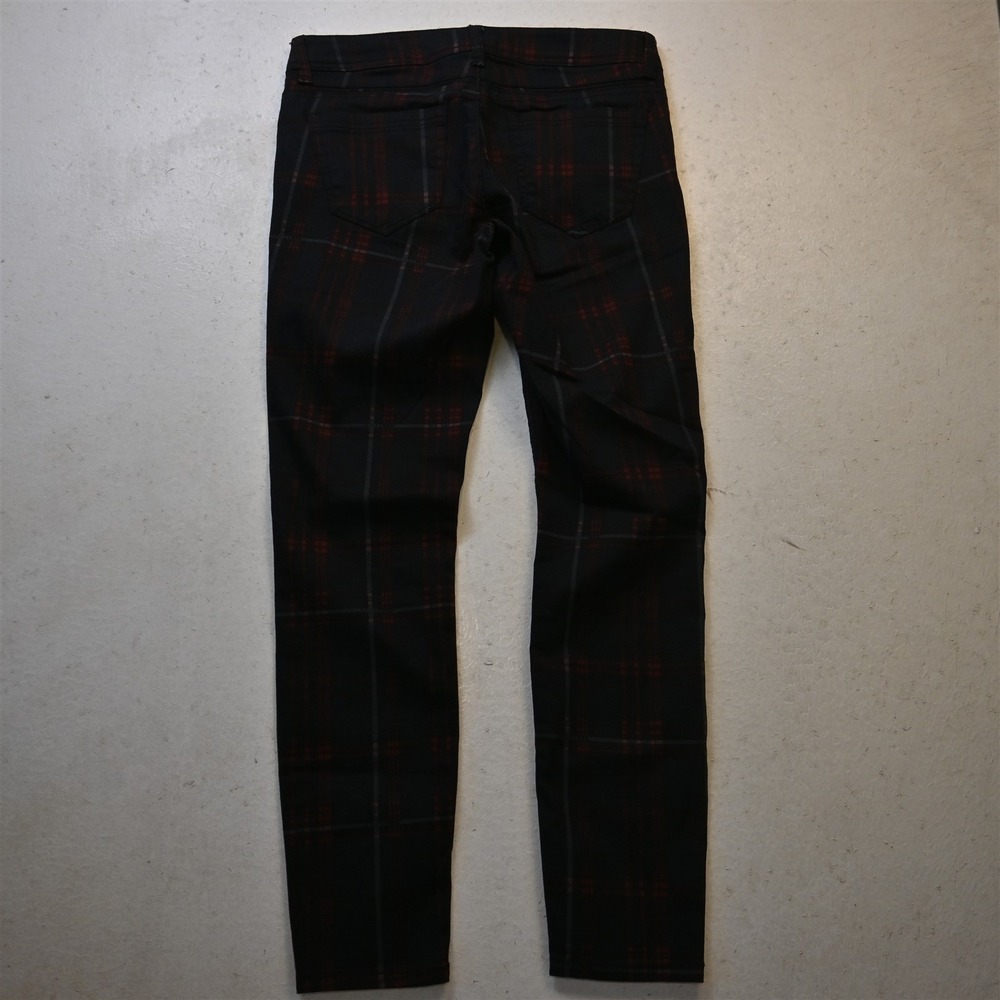 Democracy 6 Mid Rise Freedom Jegging Black Check Stretch Denim Moto Womens Jeans - Picture 10 of 10